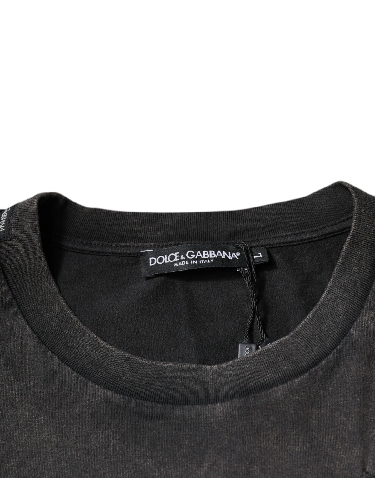 Dolce & Gabbana Gray Leopard Print Cotton Crew Neck Men's T-shirt (Pre-Owned)