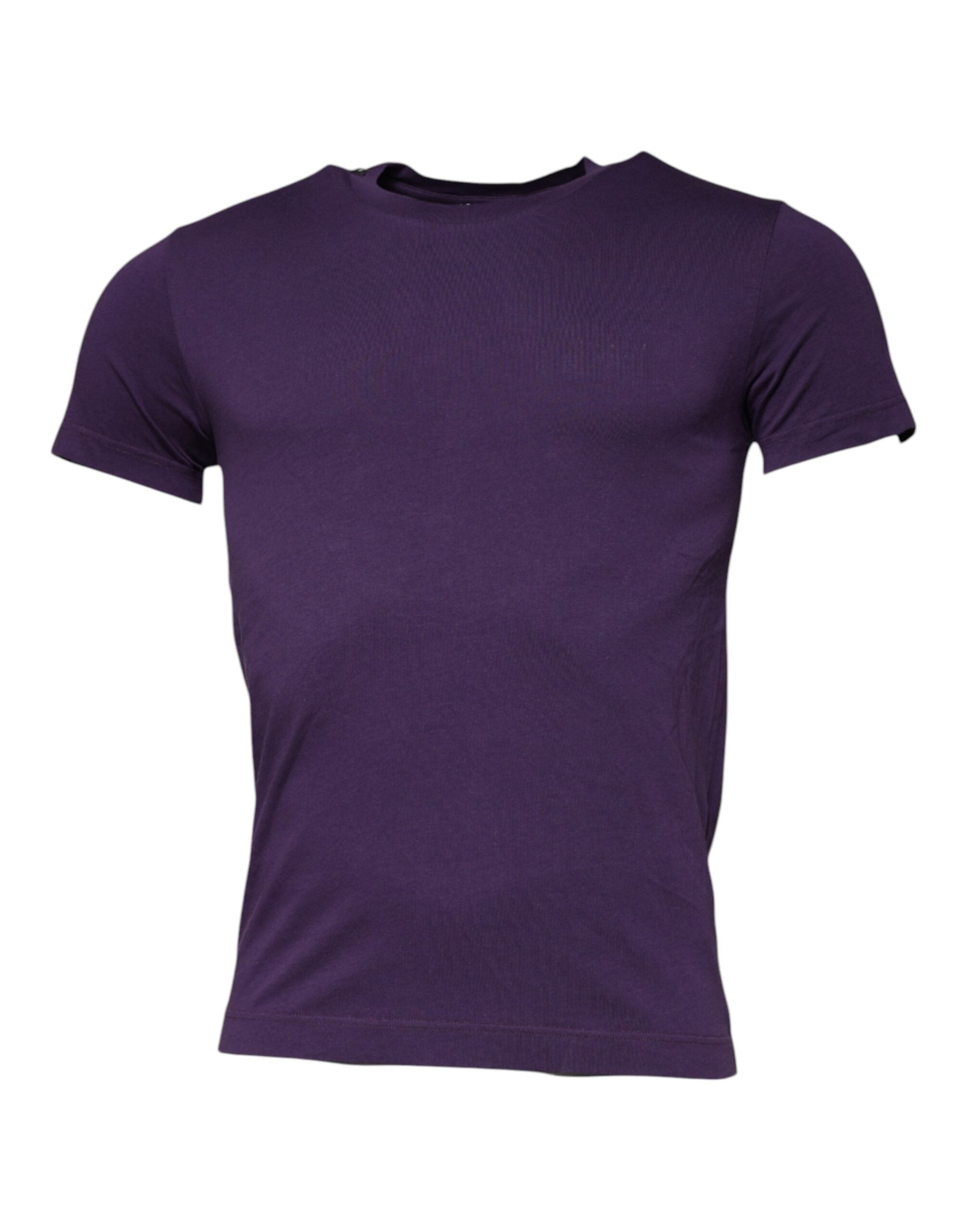Dolce & Gabbana Violet Cotton Crew Neck Short Sleeve Men's T-shirt (Pre-Owned)