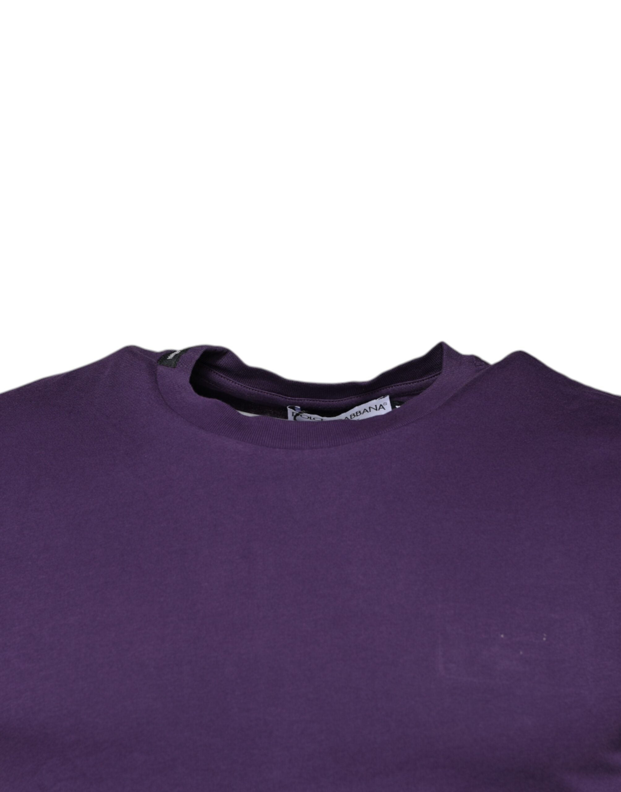 Dolce & Gabbana Violet Cotton Crew Neck Short Sleeve Men's T-shirt (Pre-Owned)