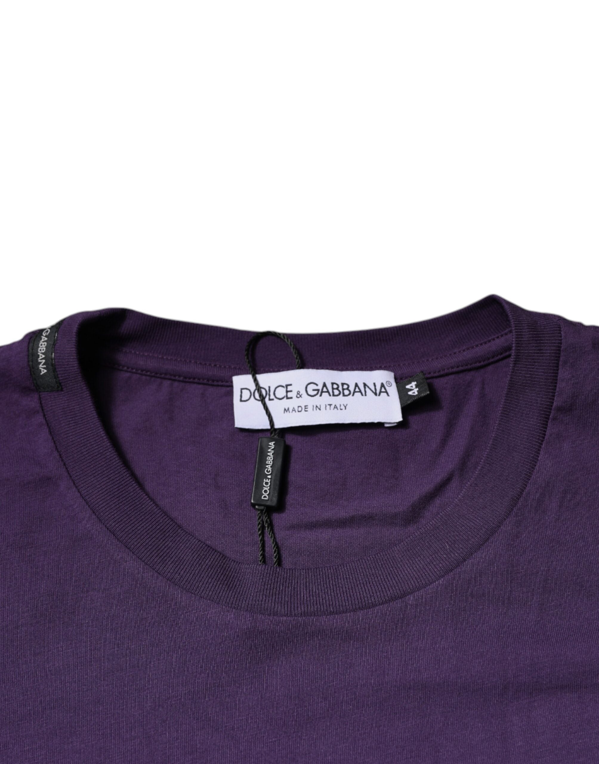 Dolce & Gabbana Violet Cotton Crew Neck Short Sleeve Men's T-shirt (Pre-Owned)