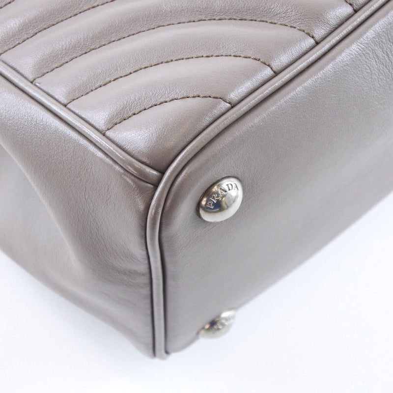 Prada Diagramme Grey Pony-Style Calfskin Handbag (Pre-Owned)
