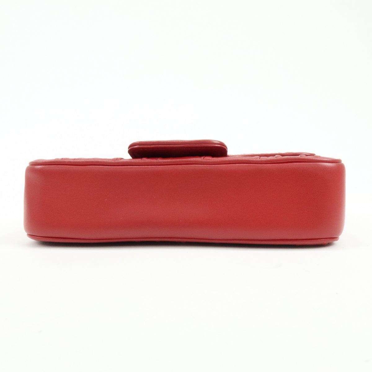 Prada Chain Flap Nappa Gaufre Red Leather Shoulder Bag Bag (Pre-Owned)