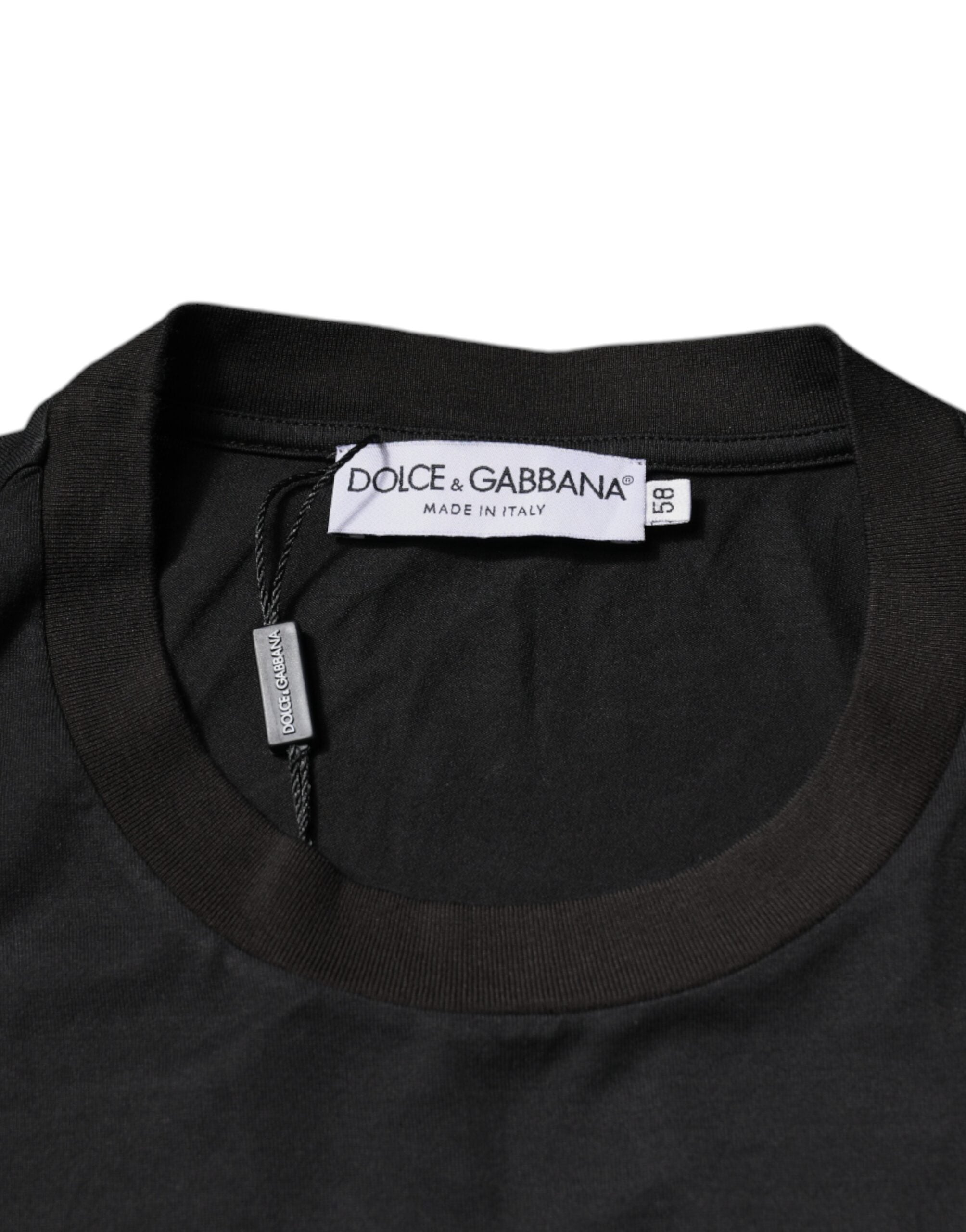 Dolce & Gabbana Black Logo Crew Neck Short Sleeves Men's T-shirt