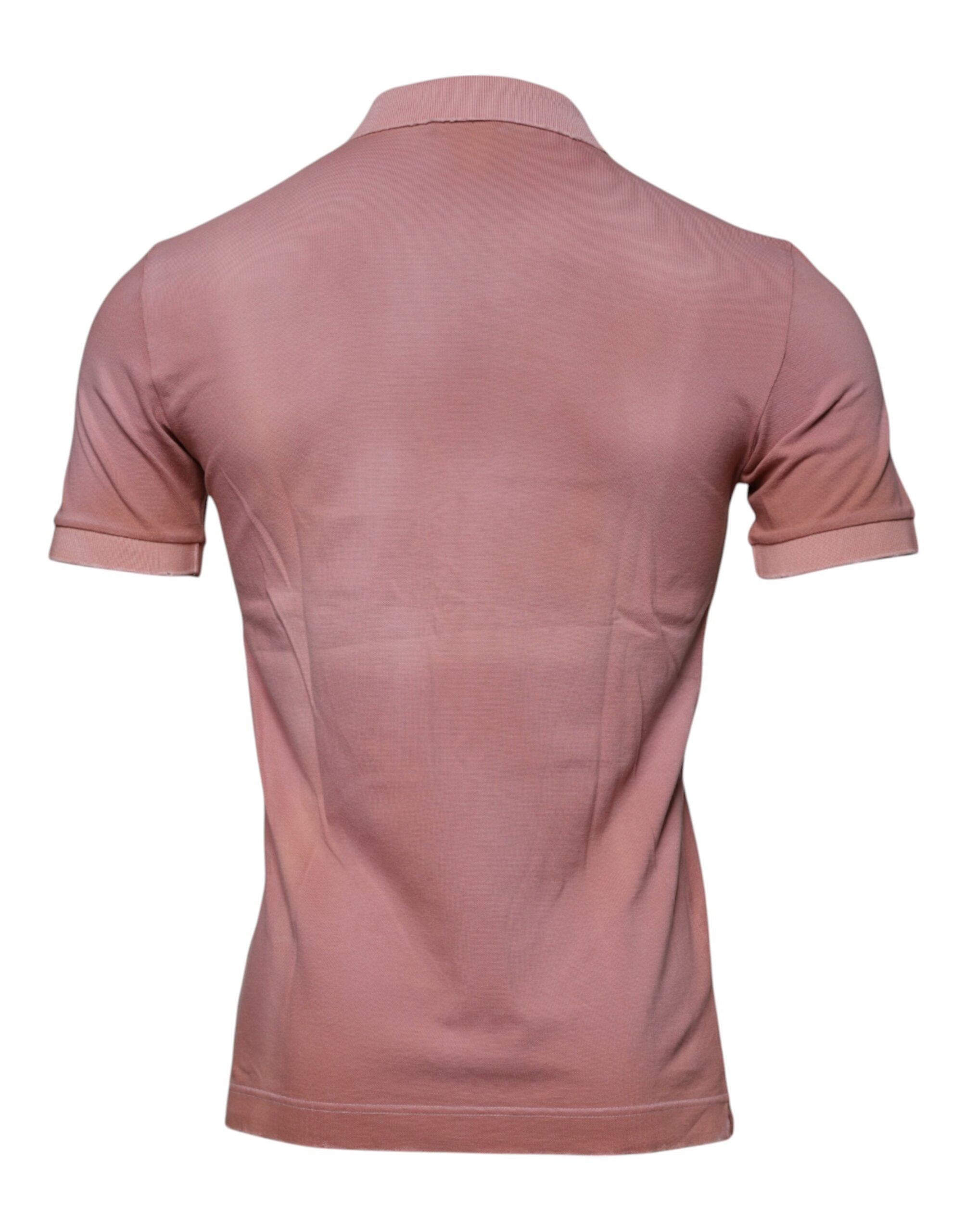 Dolce & Gabbana Pink Crown Collared Short Sleeve Polo Men's T-shirt (Pre-Owned)