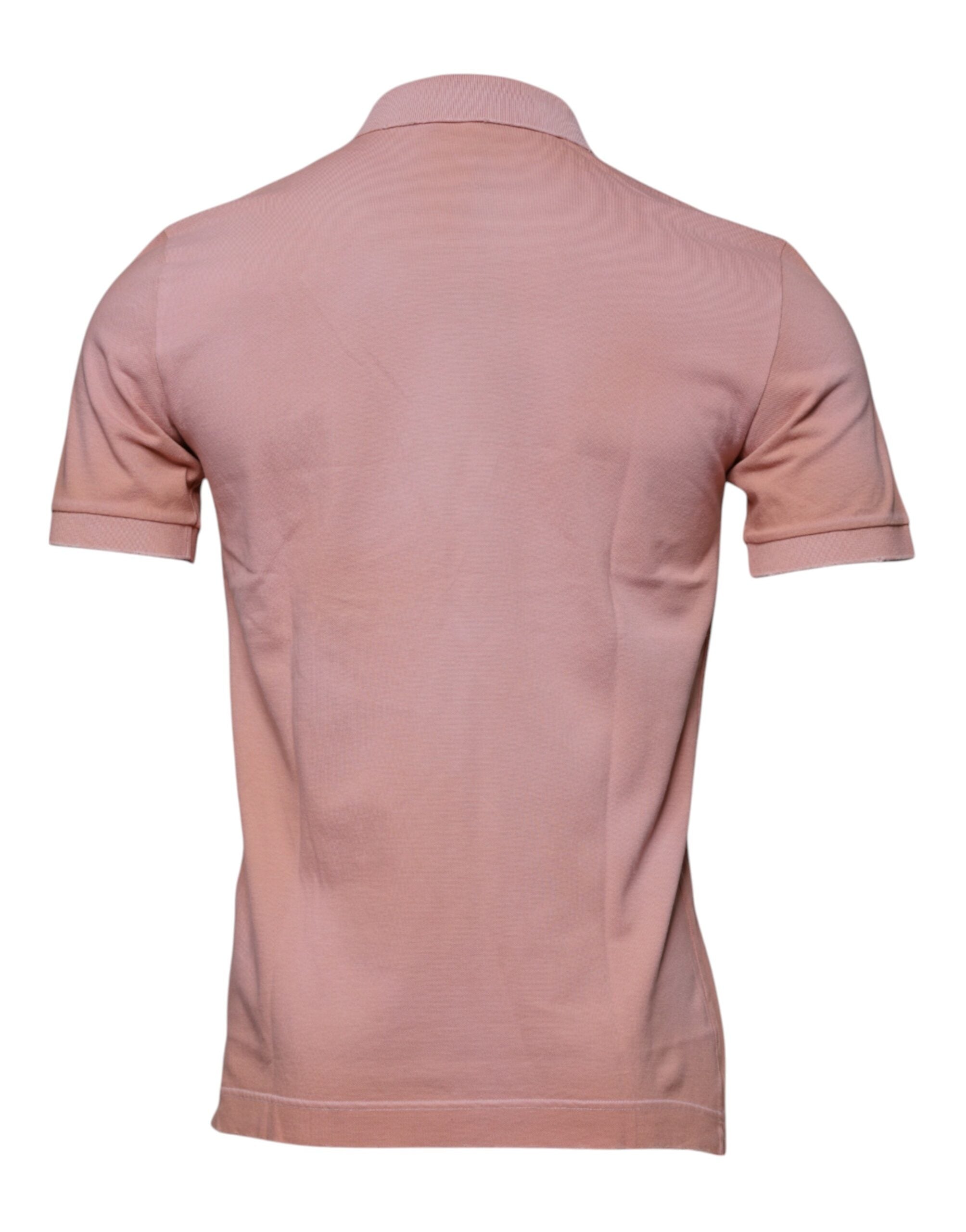 Dolce & Gabbana Pink Crown Collared Short Sleeve Polo Men's T-shirt (Pre-Owned)