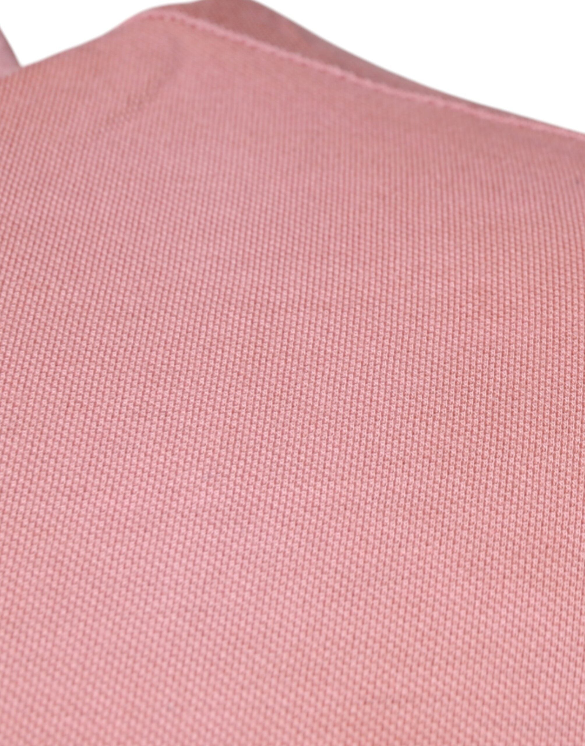 Dolce & Gabbana Pink Crown Collared Short Sleeve Polo Men's T-shirt (Pre-Owned)