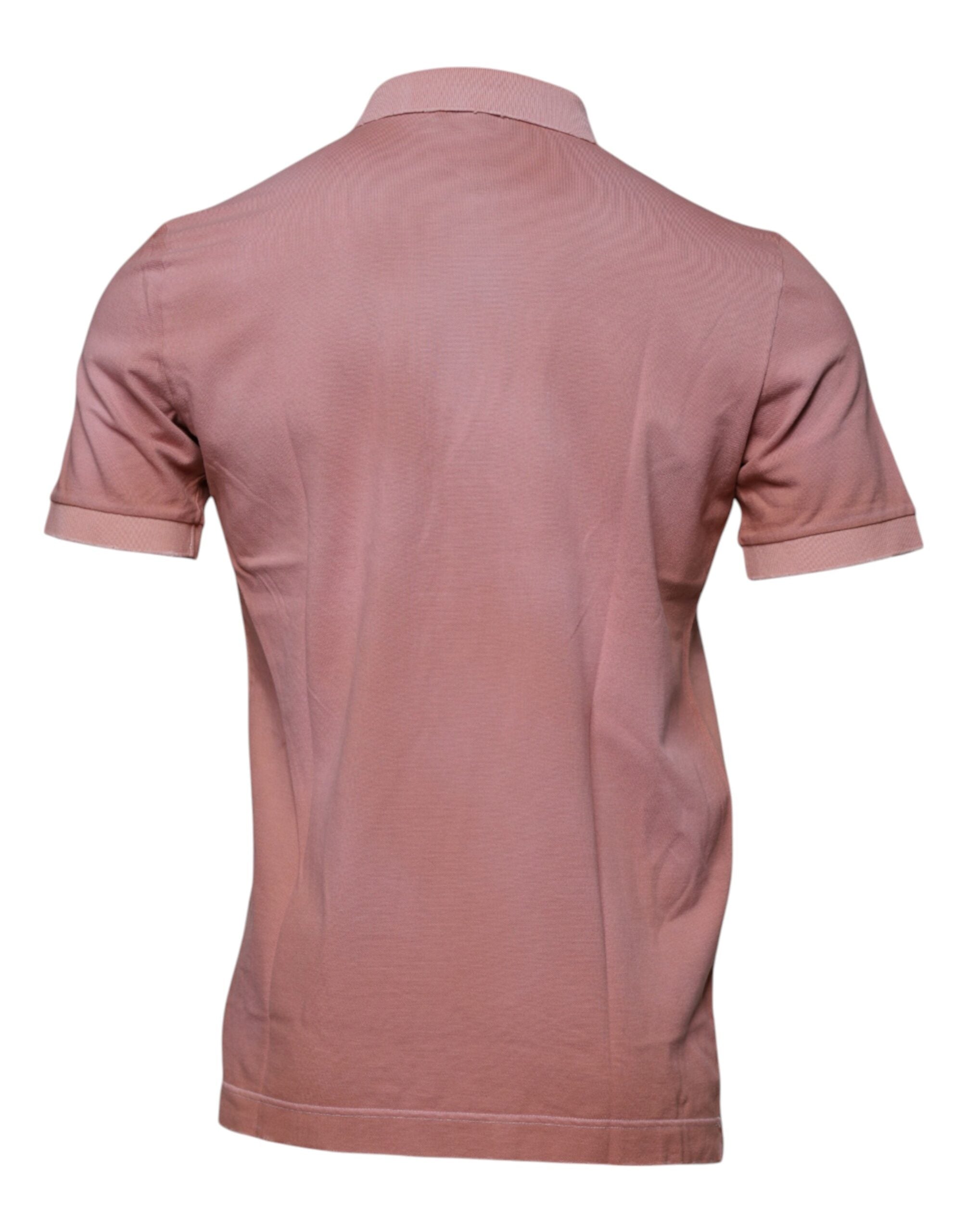 Dolce & Gabbana Pink Crown Collared Short Sleeve Polo Men's T-shirt (Pre-Owned)