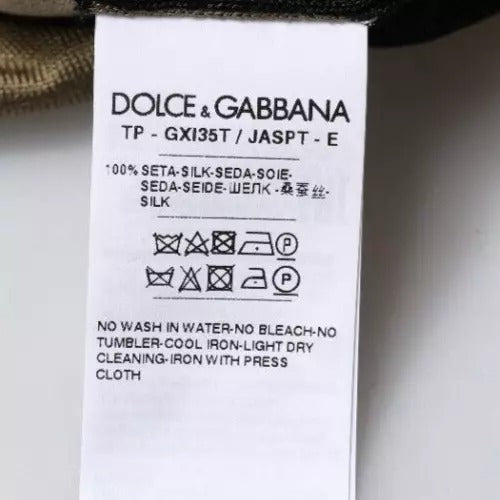 Dolce & Gabbana Multicolor Camouflage Collared Polo Men's T-shirt
