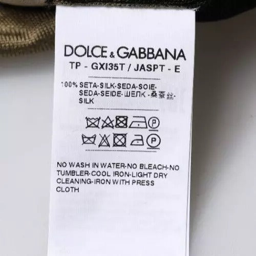 Dolce & Gabbana Multicolor Camouflage Collared Polo Men's T-shirt (Pre-Owned)