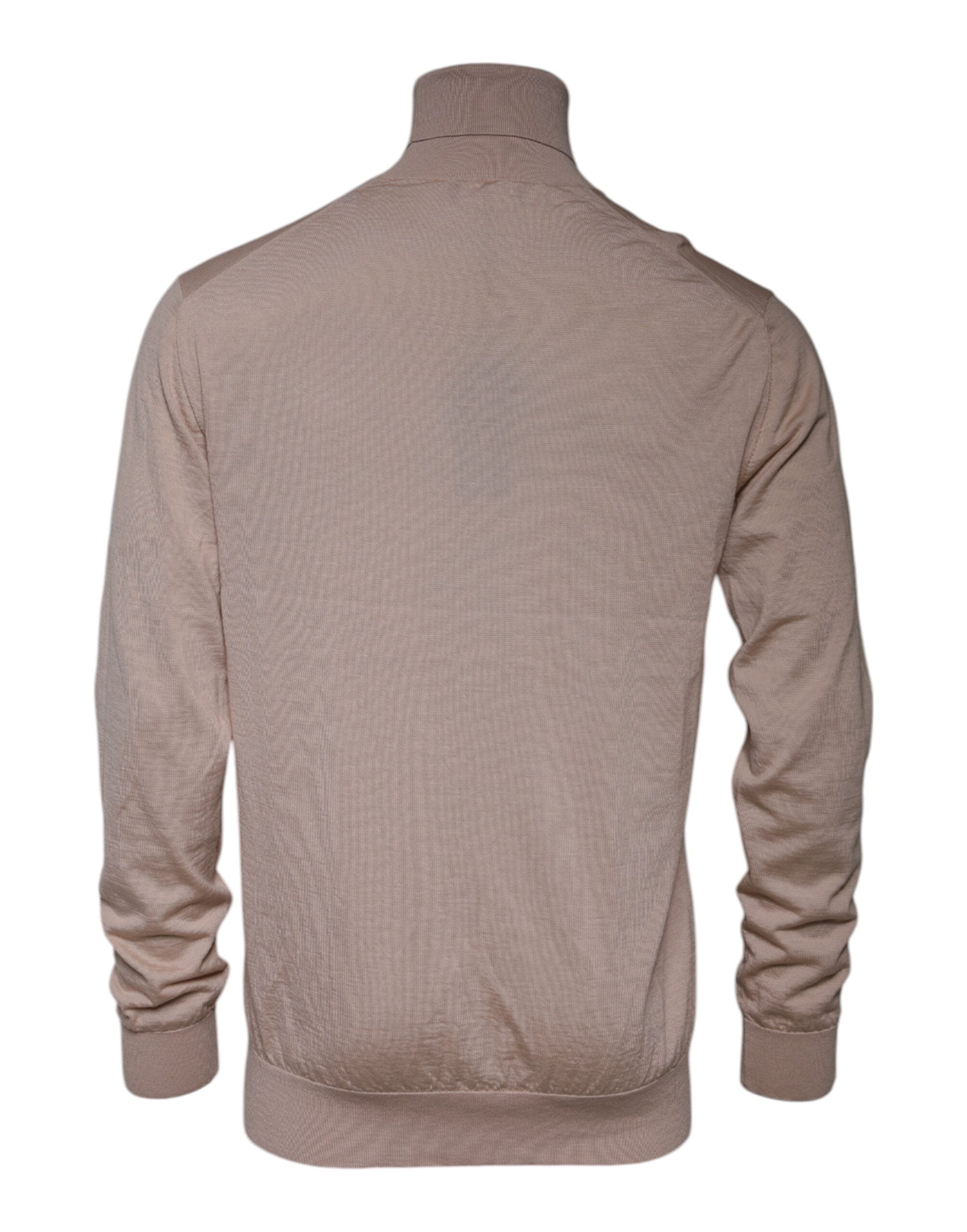 Dolce & Gabbana Beige Cashmere Turtleneck Pullover Men's Sweater (Pre-Owned)