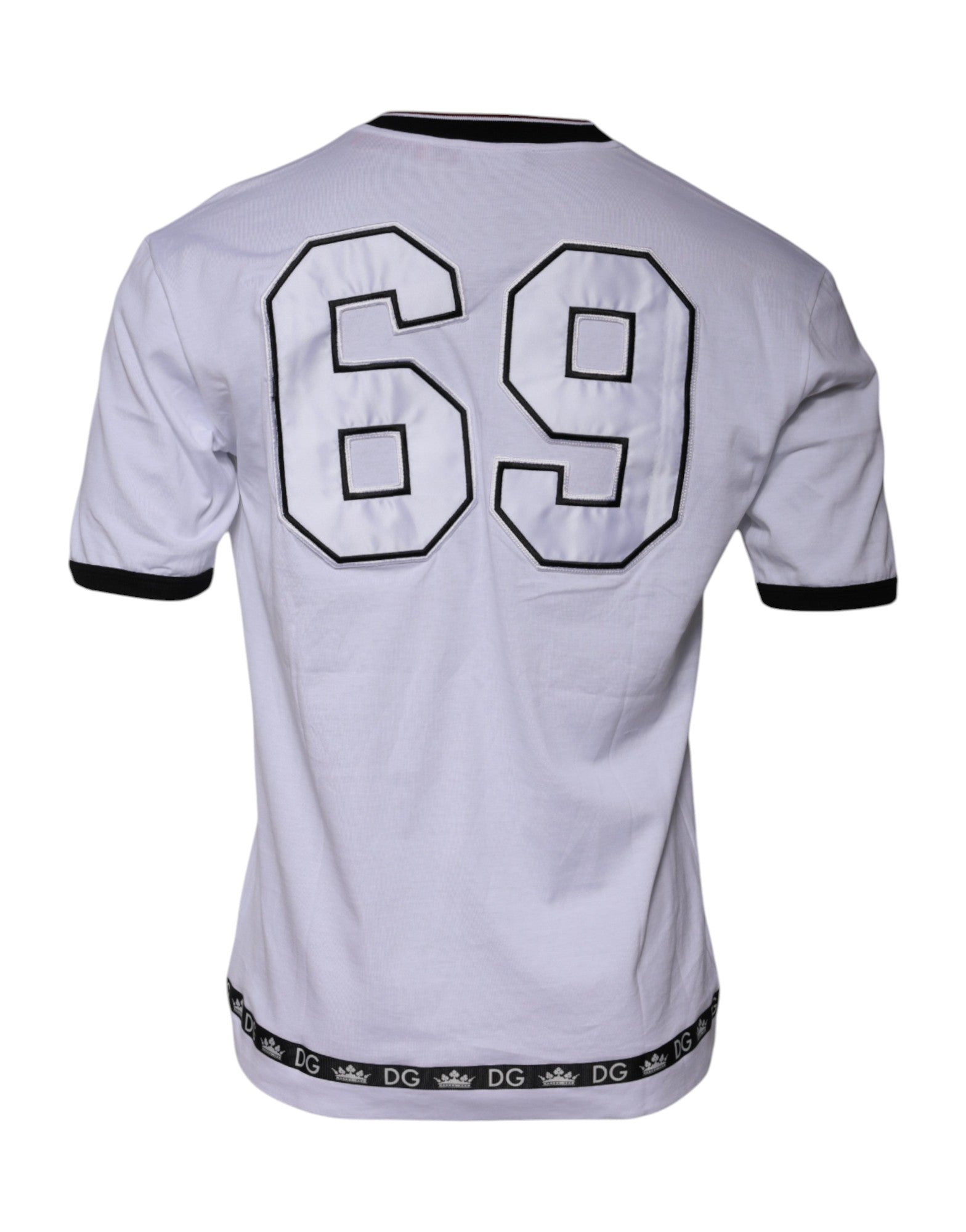 Dolce & Gabbana White Jersey Crew Neck Short Sleeves Men's T-shirt