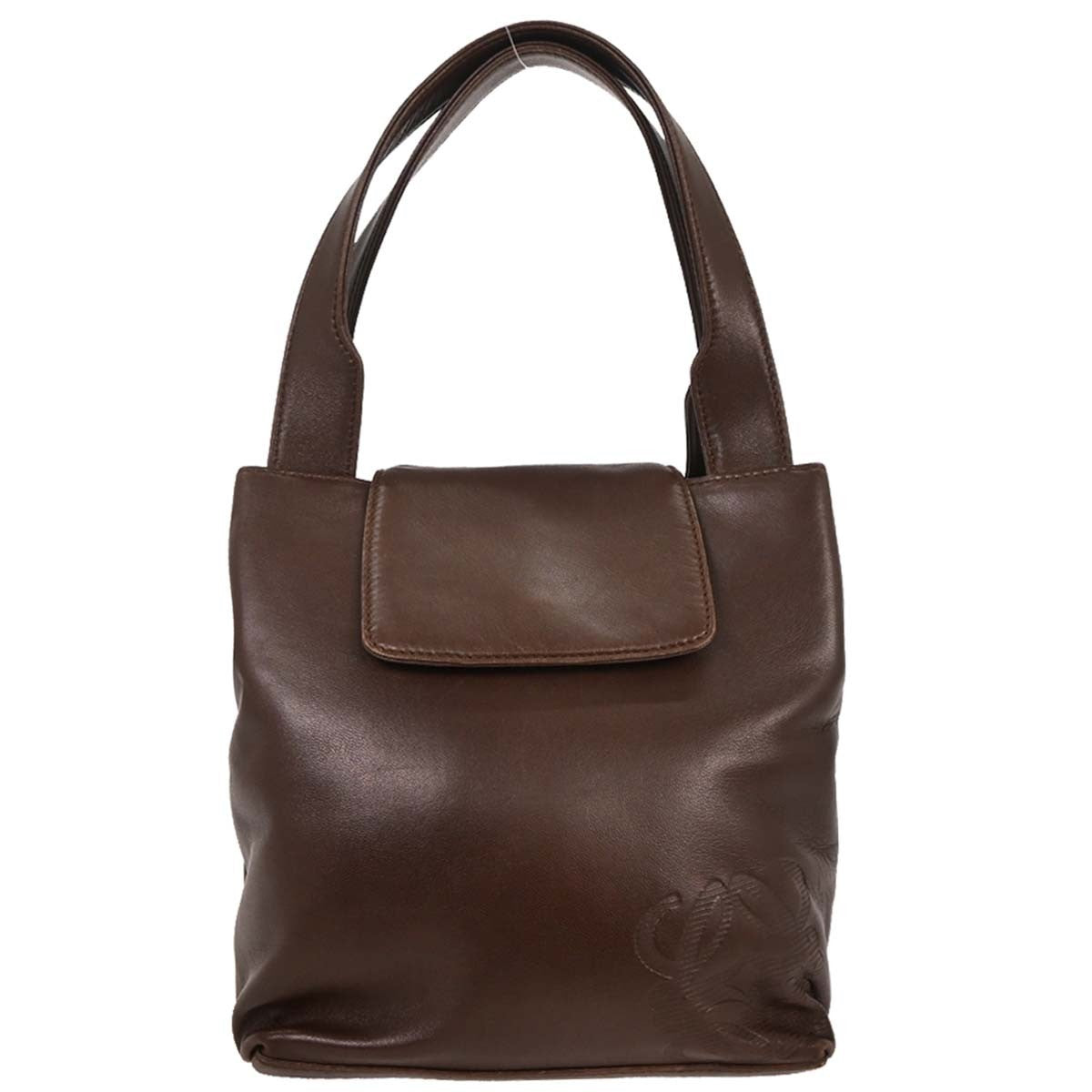 Loewe Anagram Leather Brown Leather Handbag (Pre-Owned)