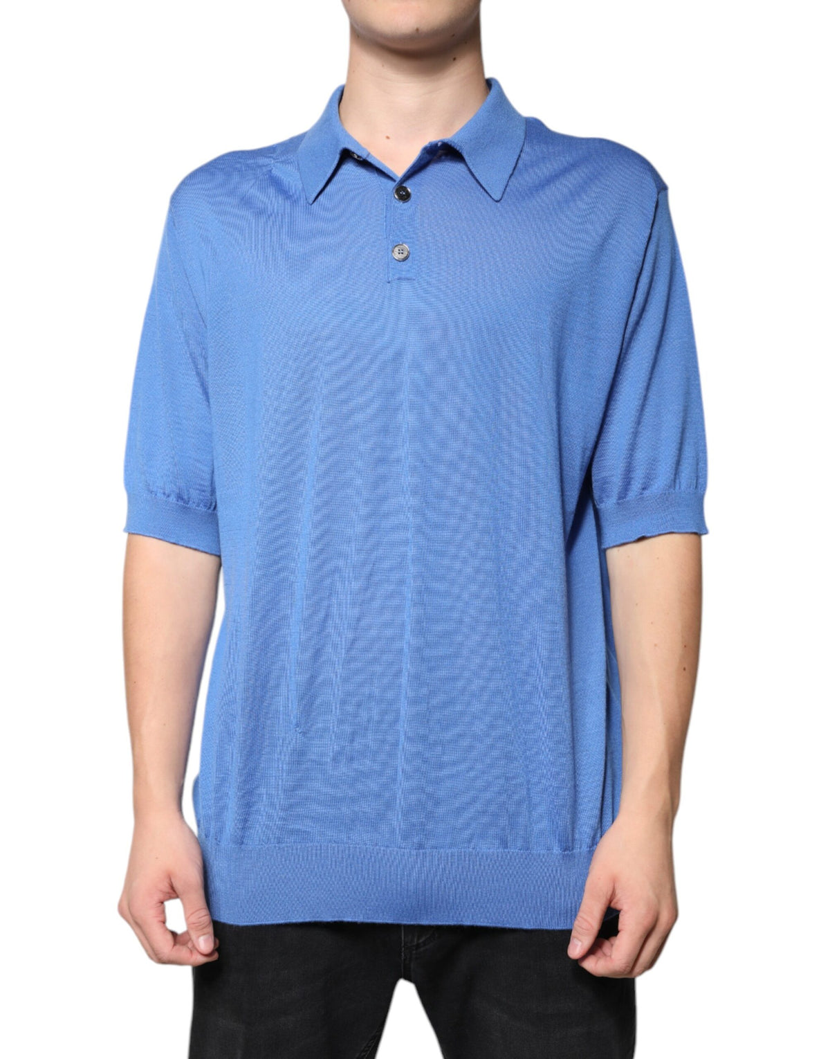 Dolce & Gabbana Blue Collared Short Sleeves Polo Men's T-shirt (Pre-Owned)
