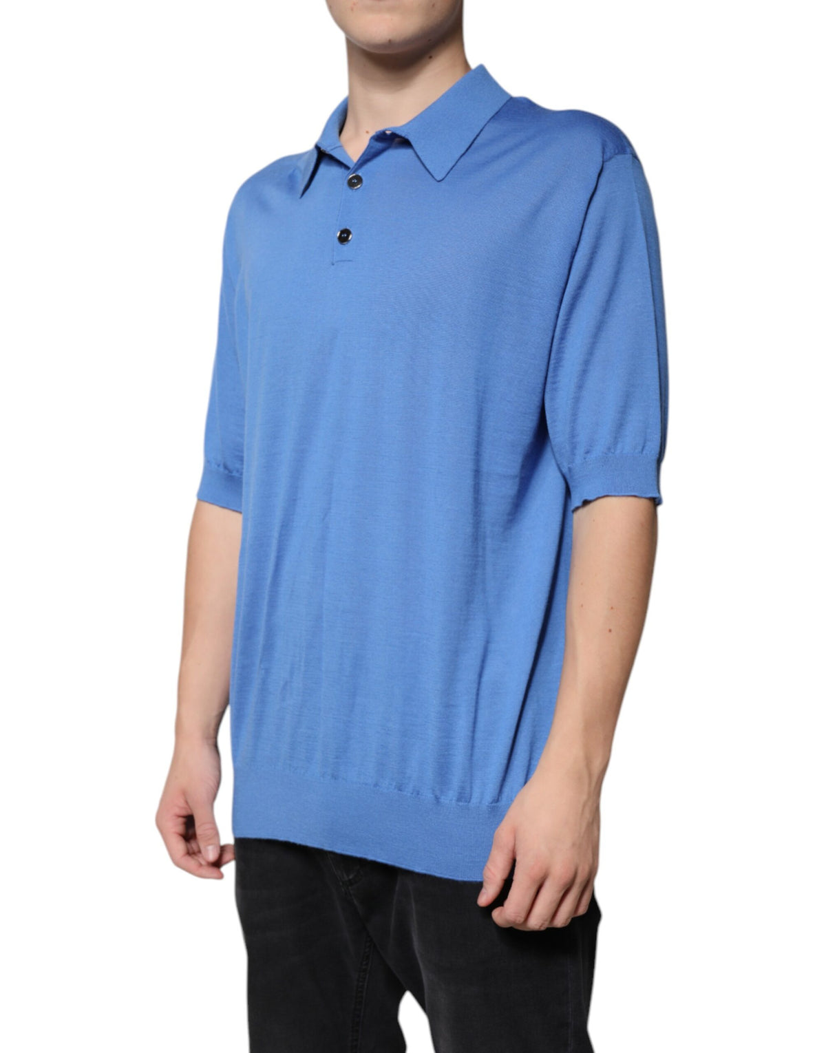 Dolce & Gabbana Blue Collared Short Sleeves Polo Men's T-shirt (Pre-Owned)