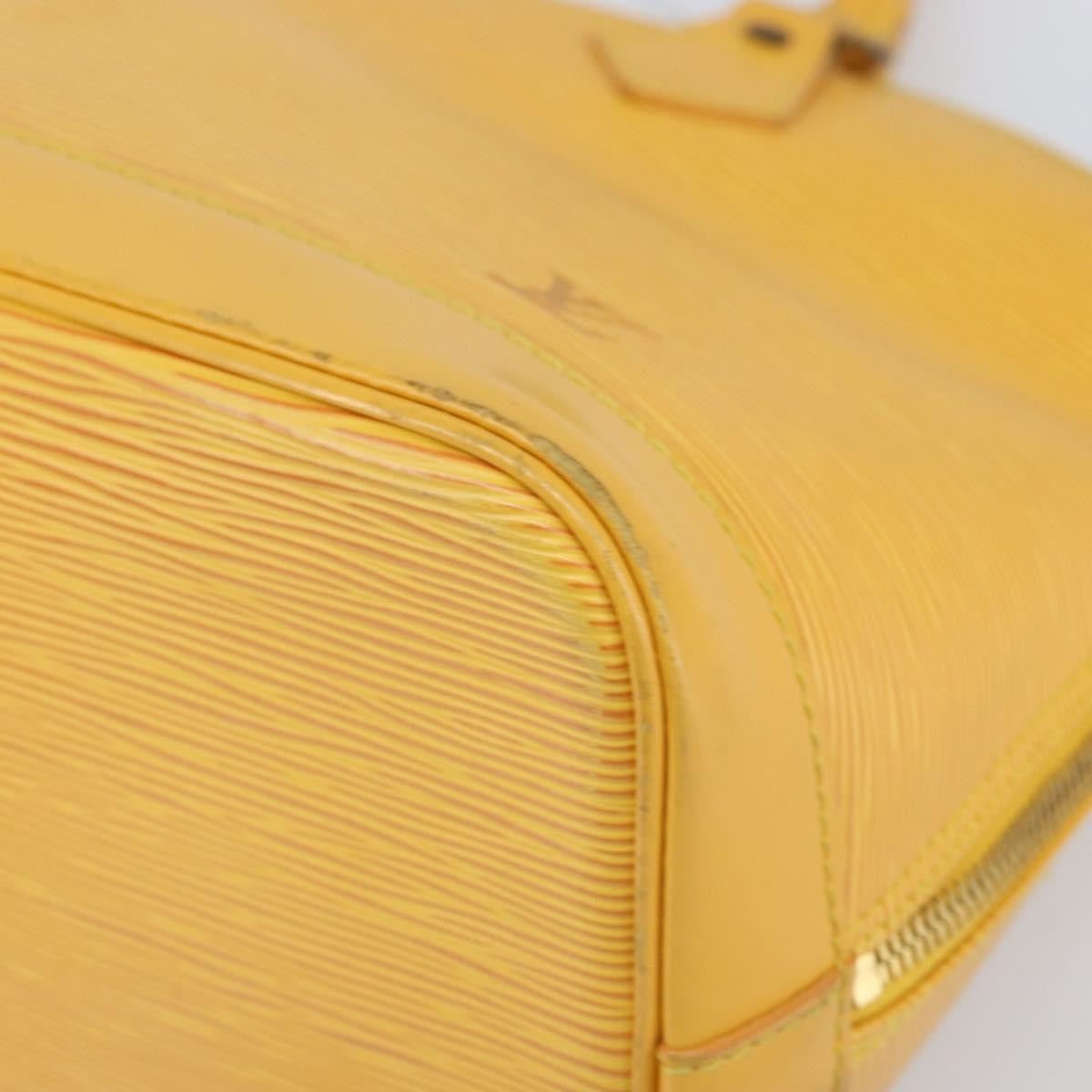 Louis Vuitton Alma Epi Leather Yellow Leather Handbag (Pre-Owned)