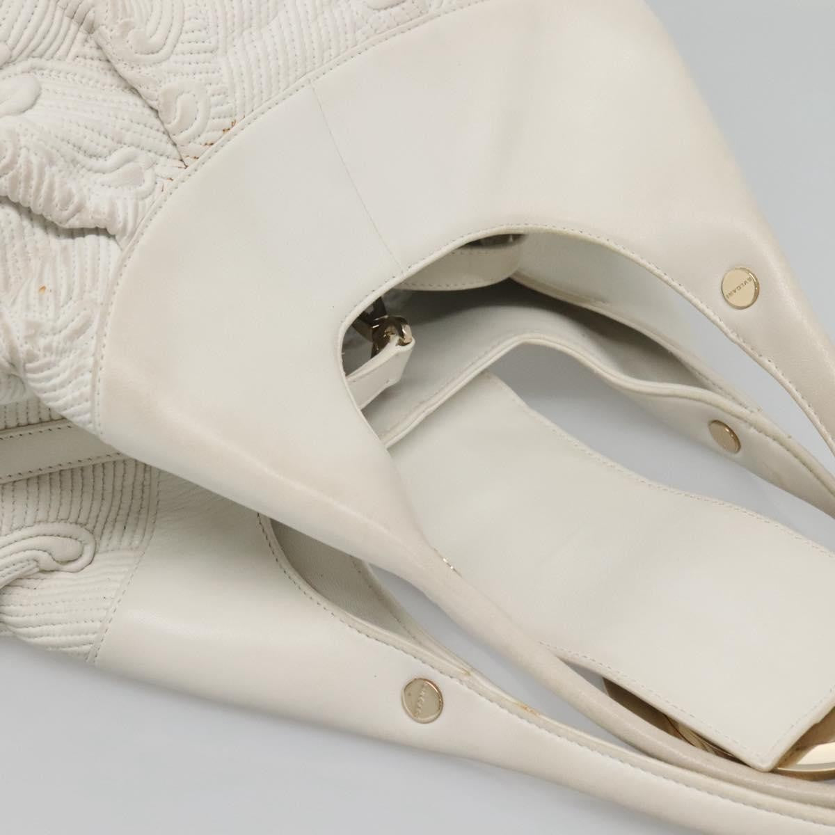 Bvlgari Chandra Hobo Leather White Leather Handbag (Pre-Owned)