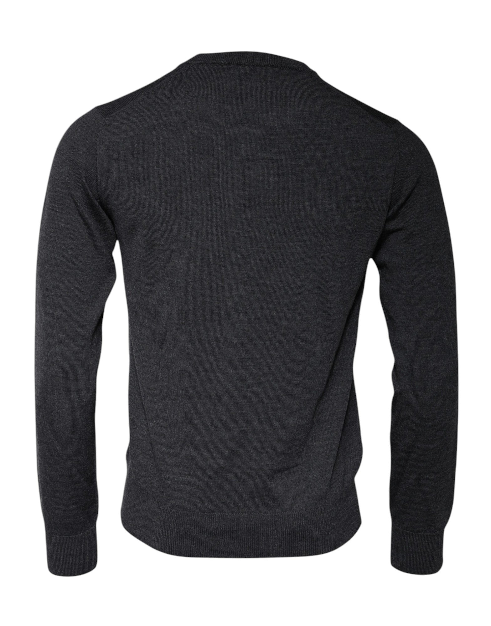Dolce & Gabbana Dark Gray DG Logo Crew Neck Pullover Men's Sweater