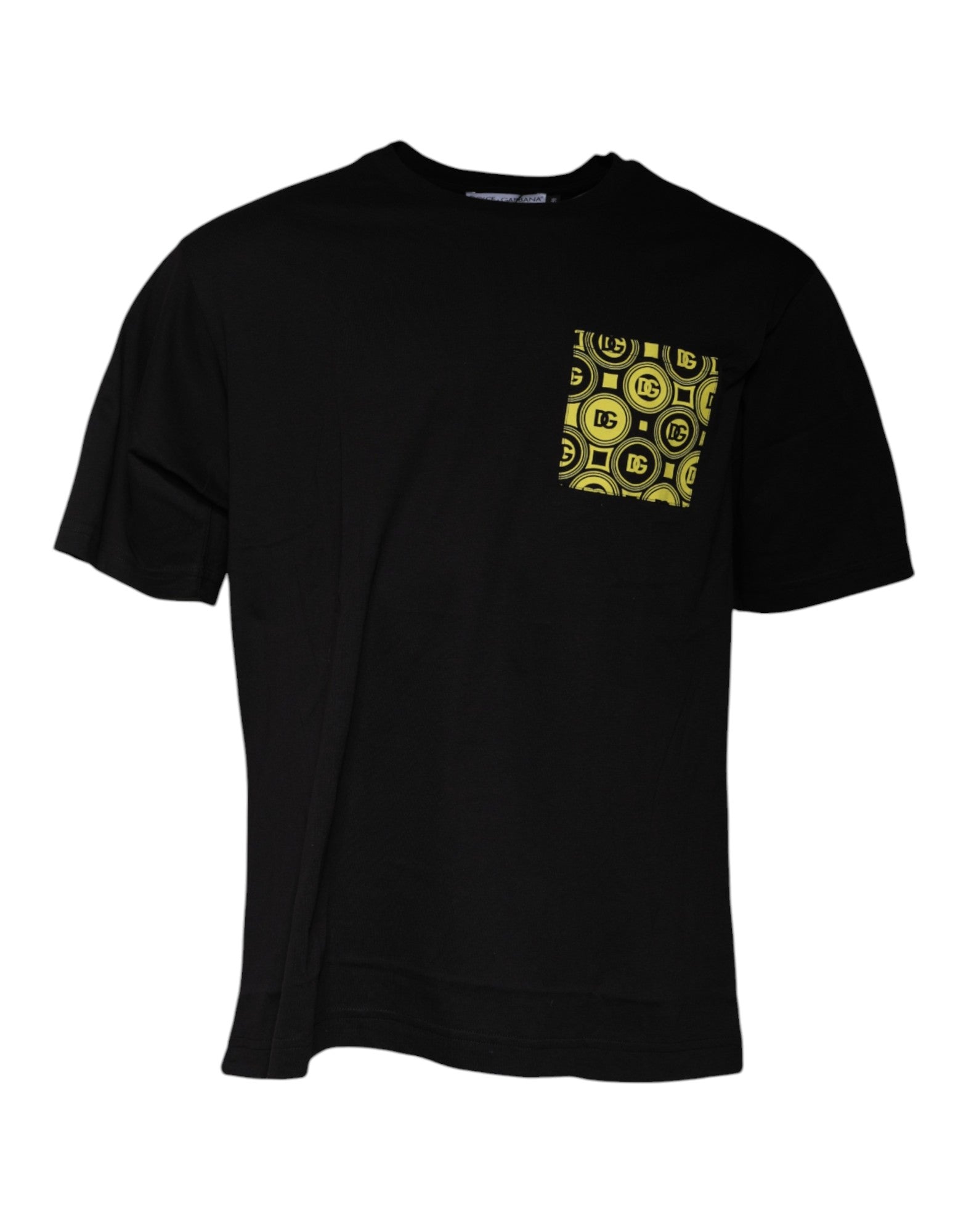 Dolce & Gabbana Black Logo Print Cotton Short Sleeves Men's T-shirt (Pre-Owned)