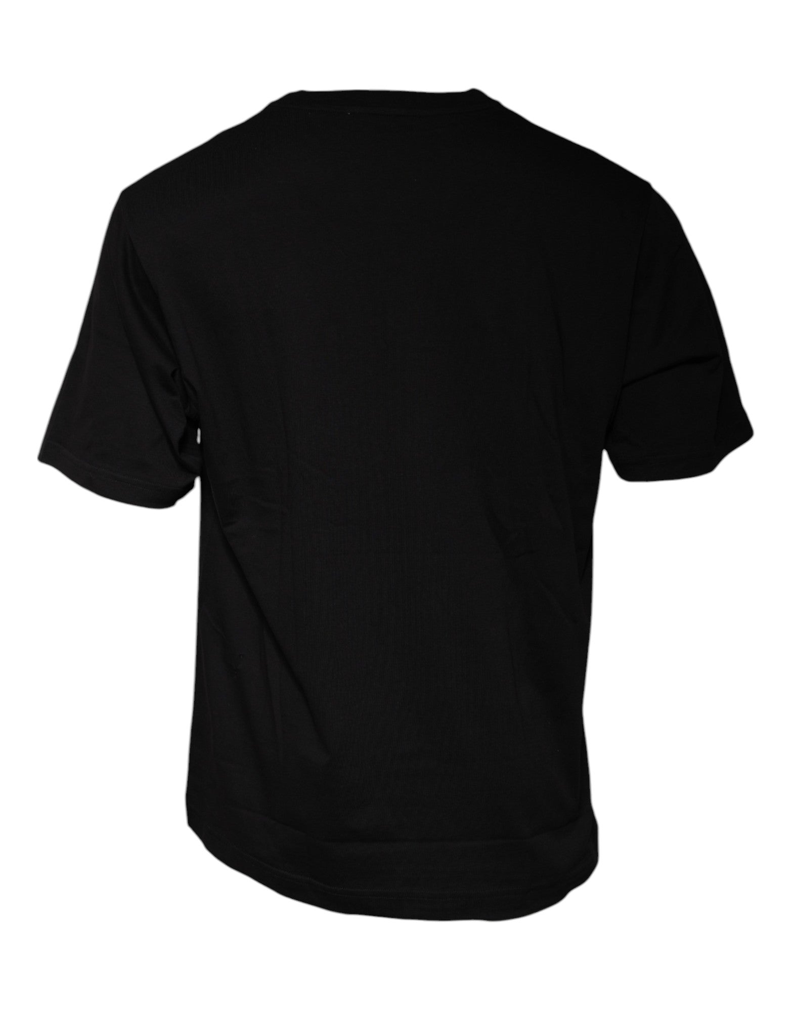 Dolce & Gabbana Black Logo Print Cotton Short Sleeves Men's T-shirt (Pre-Owned)