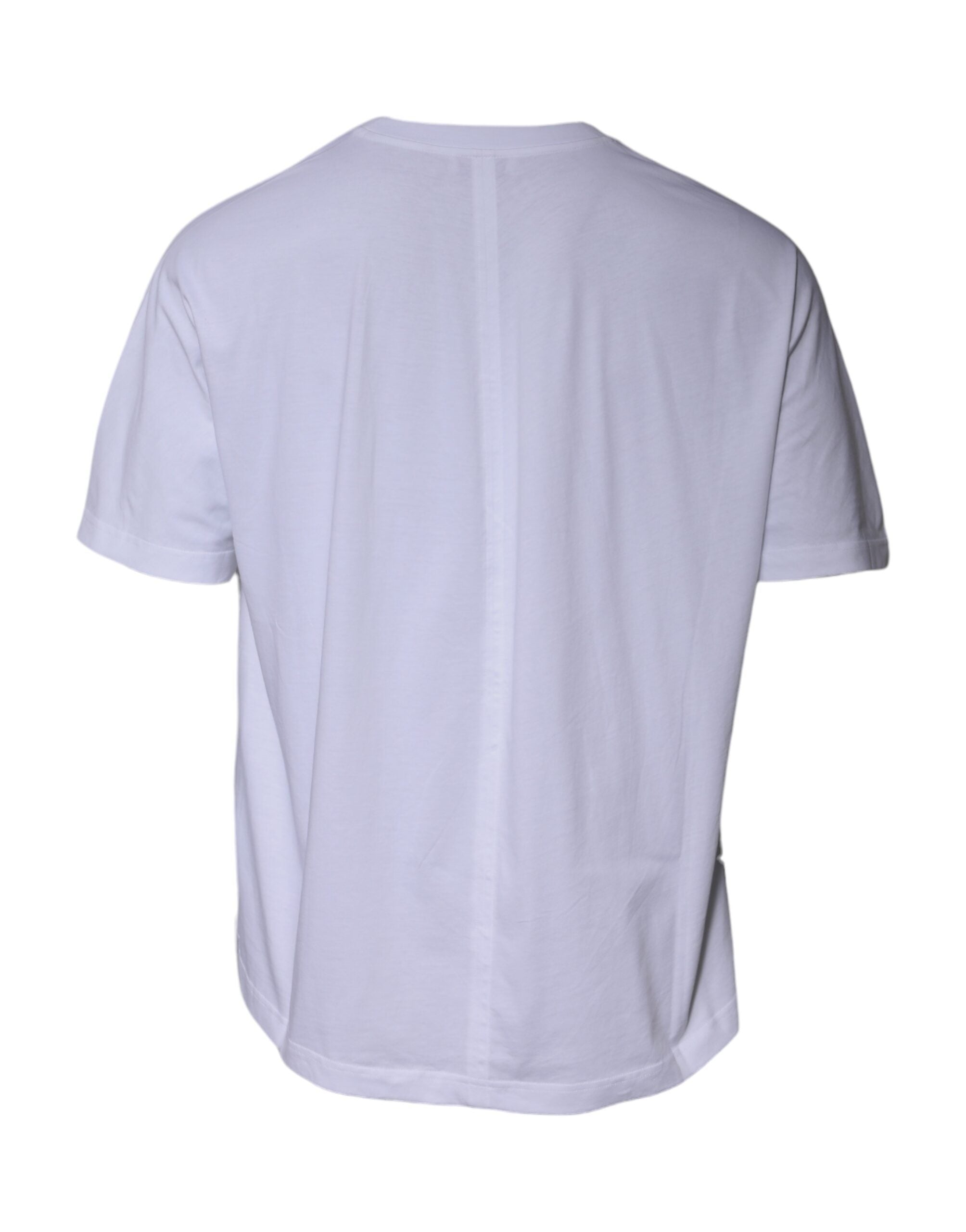 Balenciaga White Logo Cotton Crew Neck Short Sleeves Men's T-shirt