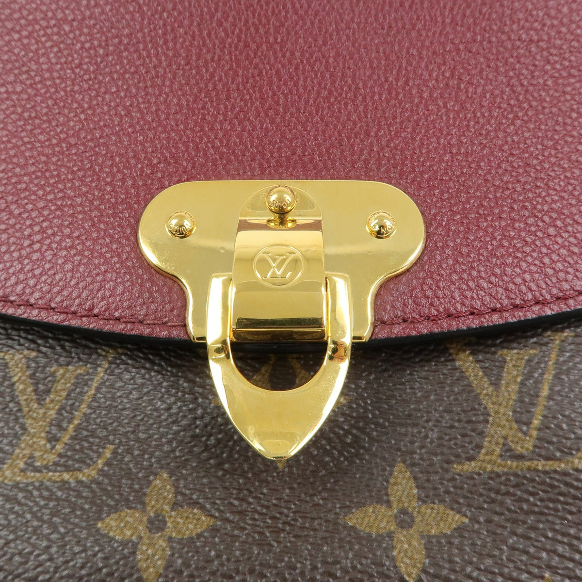 Louis Vuitton Saint Placide Monogram Canvas And Leather Brown Canvas Handbag (Pre-Owned)