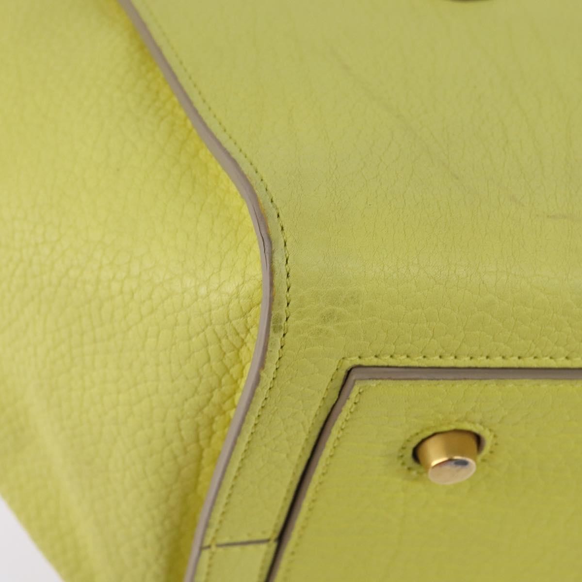 Celine Tie Knot Smooth Leather Yellow Leather Bag (Pre-Owned)