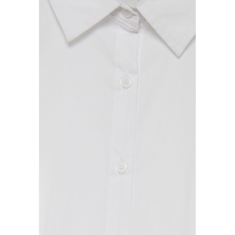 ICHI White Cotton Women's Shirt