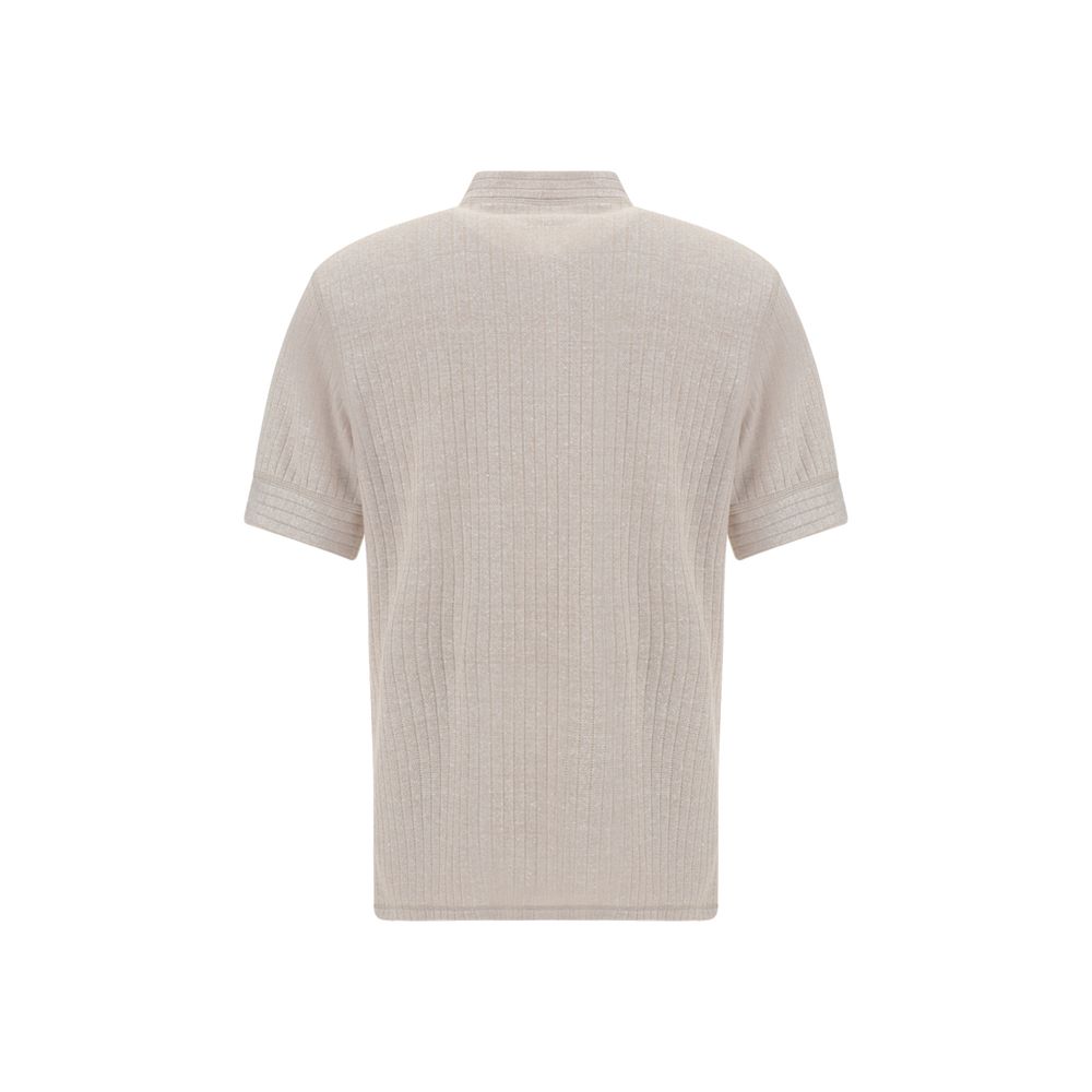 Brunello Cucinelli Linen Polo Men's Shirt
