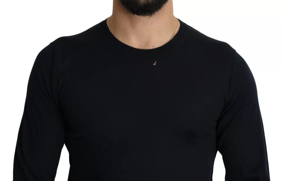 Dolce & Gabbana Black Cashmere Crew Neck Sweatshirt Men's Sweater (Pre-Owned)