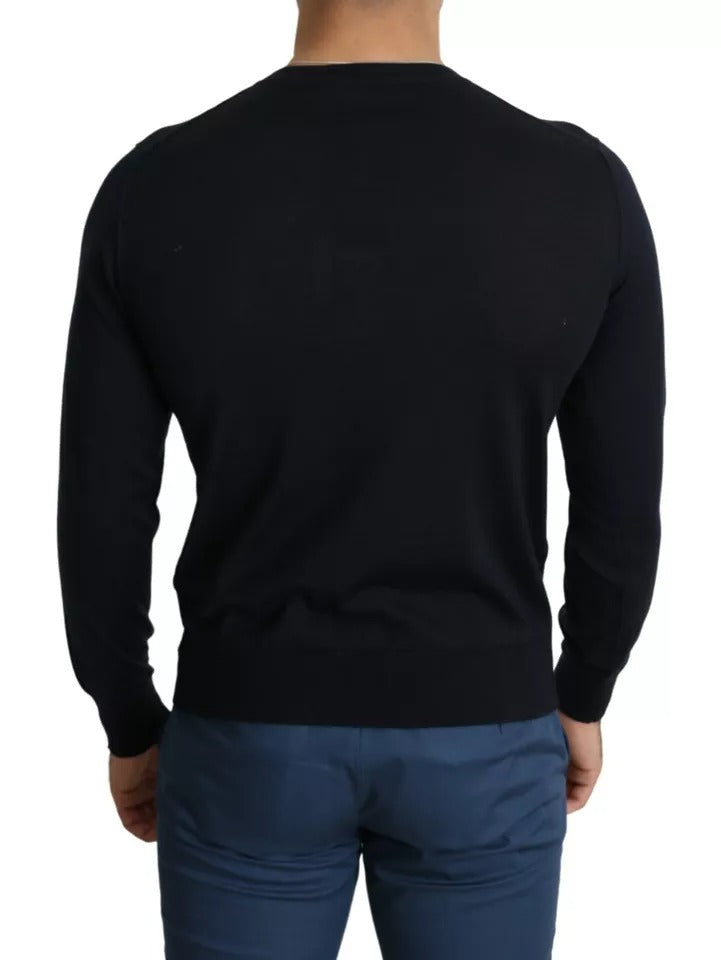 Dolce & Gabbana Black Cashmere Crew Neck Sweatshirt Men's Sweater (Pre-Owned)