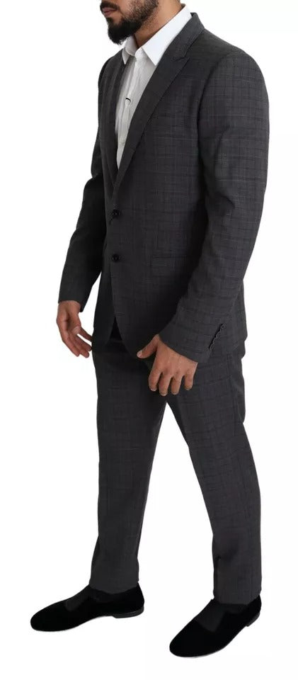 Dolce & Gabbana Gray Wool Men Formal 2 Piece MARTINI Men's Suit