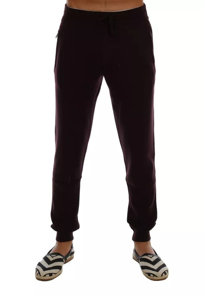 Dolce & Gabbana Purple Cashmere Gym Training Sport Men's Pants