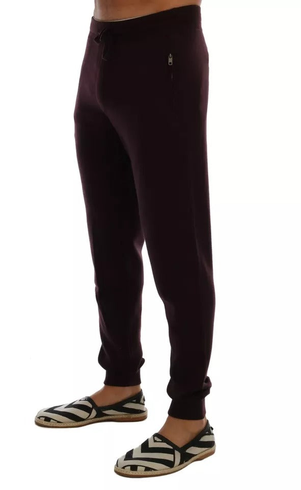 Dolce & Gabbana Purple Cashmere Gym Training Sport Men's Pants