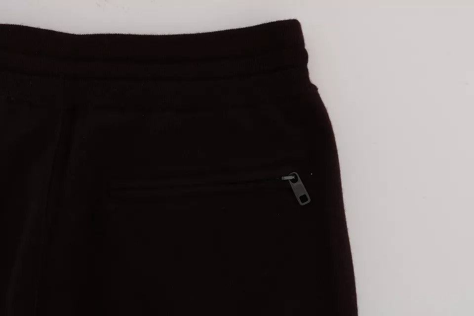 Dolce & Gabbana Purple Cashmere Gym Training Sport Men's Pants