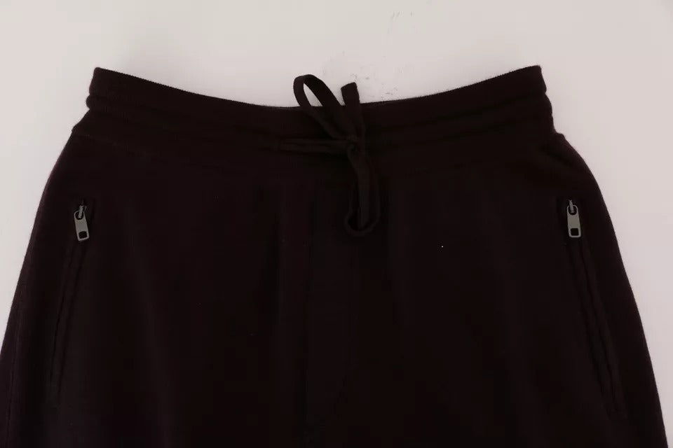 Dolce & Gabbana Purple Cashmere Gym Training Sport Men's Pants