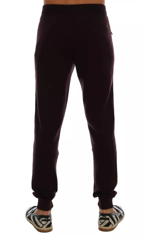 Dolce & Gabbana Purple Cashmere Gym Training Sport Men's Pants