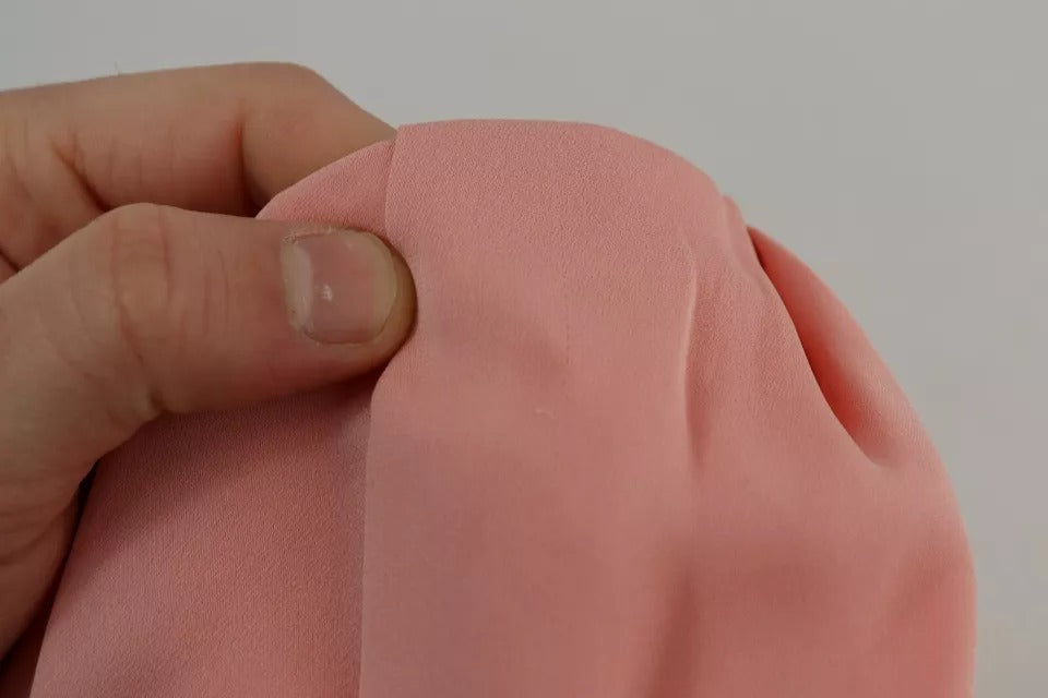 Dolce & Gabbana Pink Silk Stretch Strapless Sheath Midi Women's Dress (Pre-Owned)