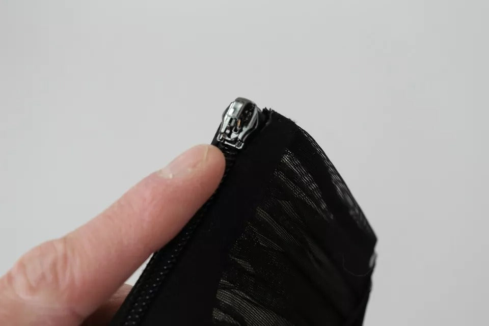 Dolce & Gabbana Black Tulle Ankle Boots Stiletto Heels Women's Shoes (Pre-Owned)