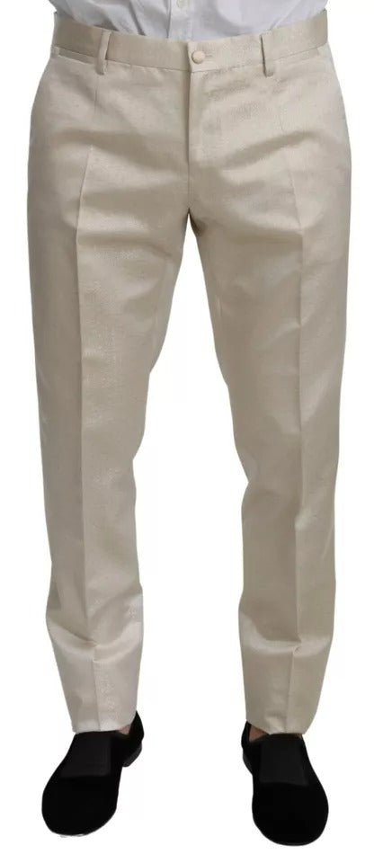Dolce & Gabbana Beige Wool Crème 3 Piece SICILIA Shawl Men's Suit