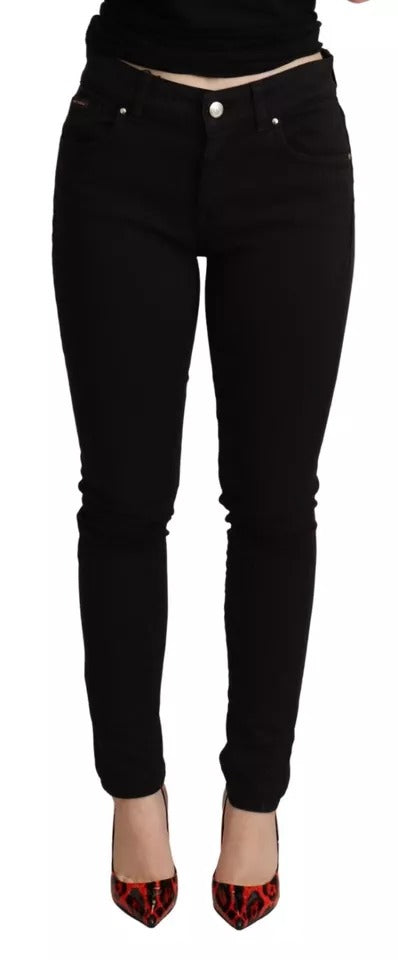 Dolce & Gabbana Black Cotton Stretch Skinny Denim Women's Jeans