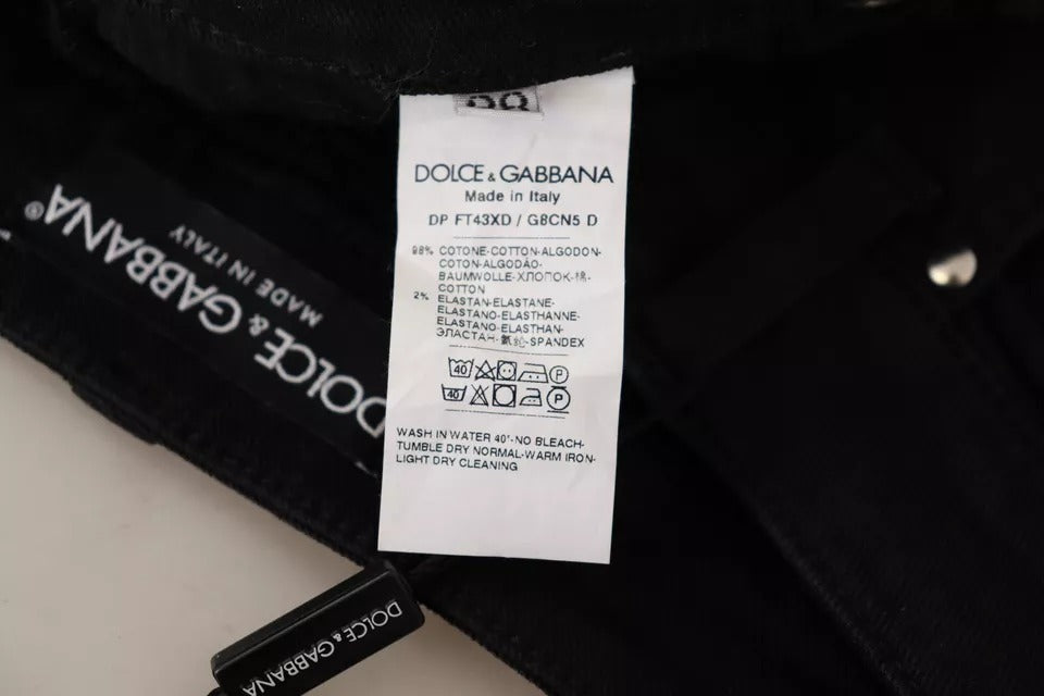 Dolce & Gabbana Black Cotton Stretch Skinny Denim Women's Jeans