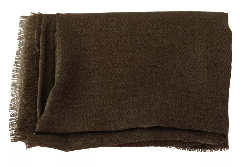 Dolce & Gabbana Green Striped Cashmere Wrap Fringes Men's Scarf (Pre-Owned)