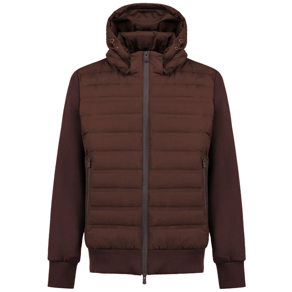 People Of Shibuya Brown Polyester Men's Jacket