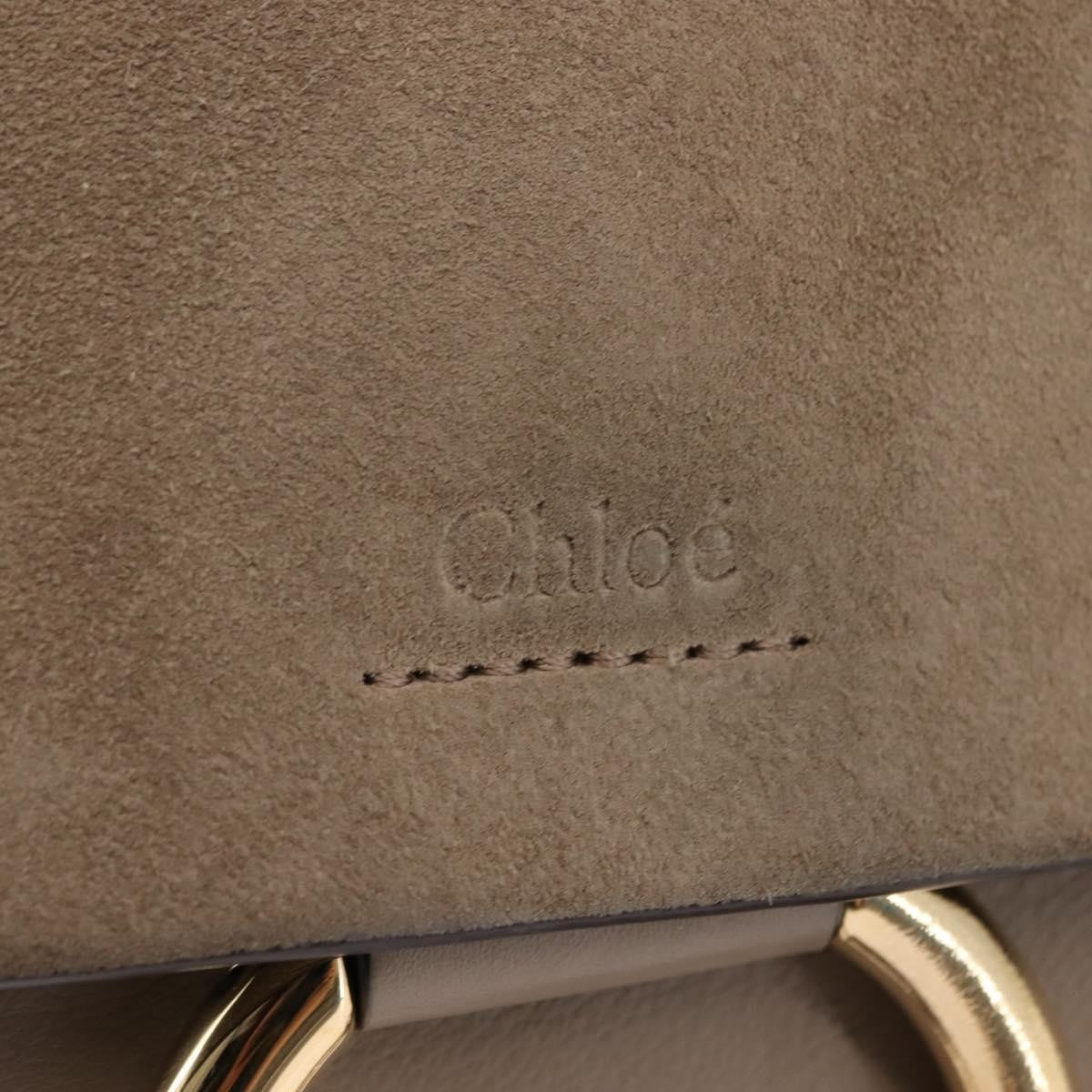 Chloe Faye Leather And Suede Beige Suede Bag (Pre-Owned)