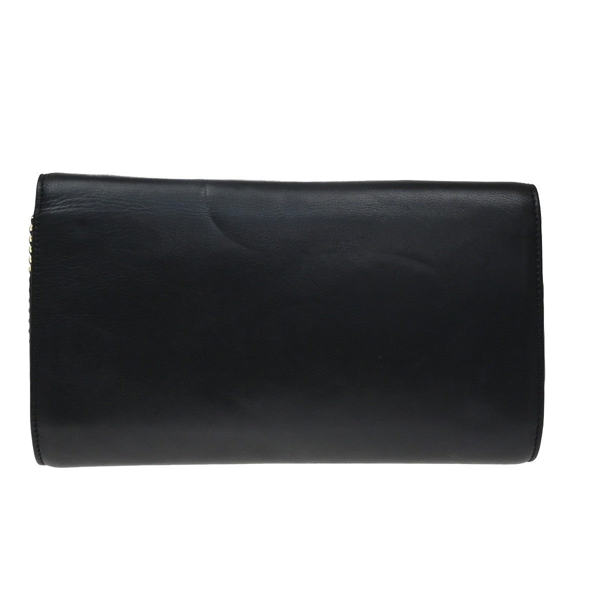 Celine Flap Shoulder Leather Black Leather Shoulder Bag Bag (Pre-Owned)