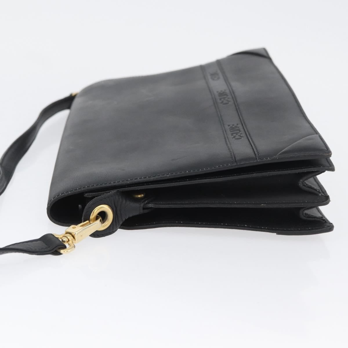 Celine Vintage Leather Black Leather Shoulder Bag Bag (Pre-Owned)