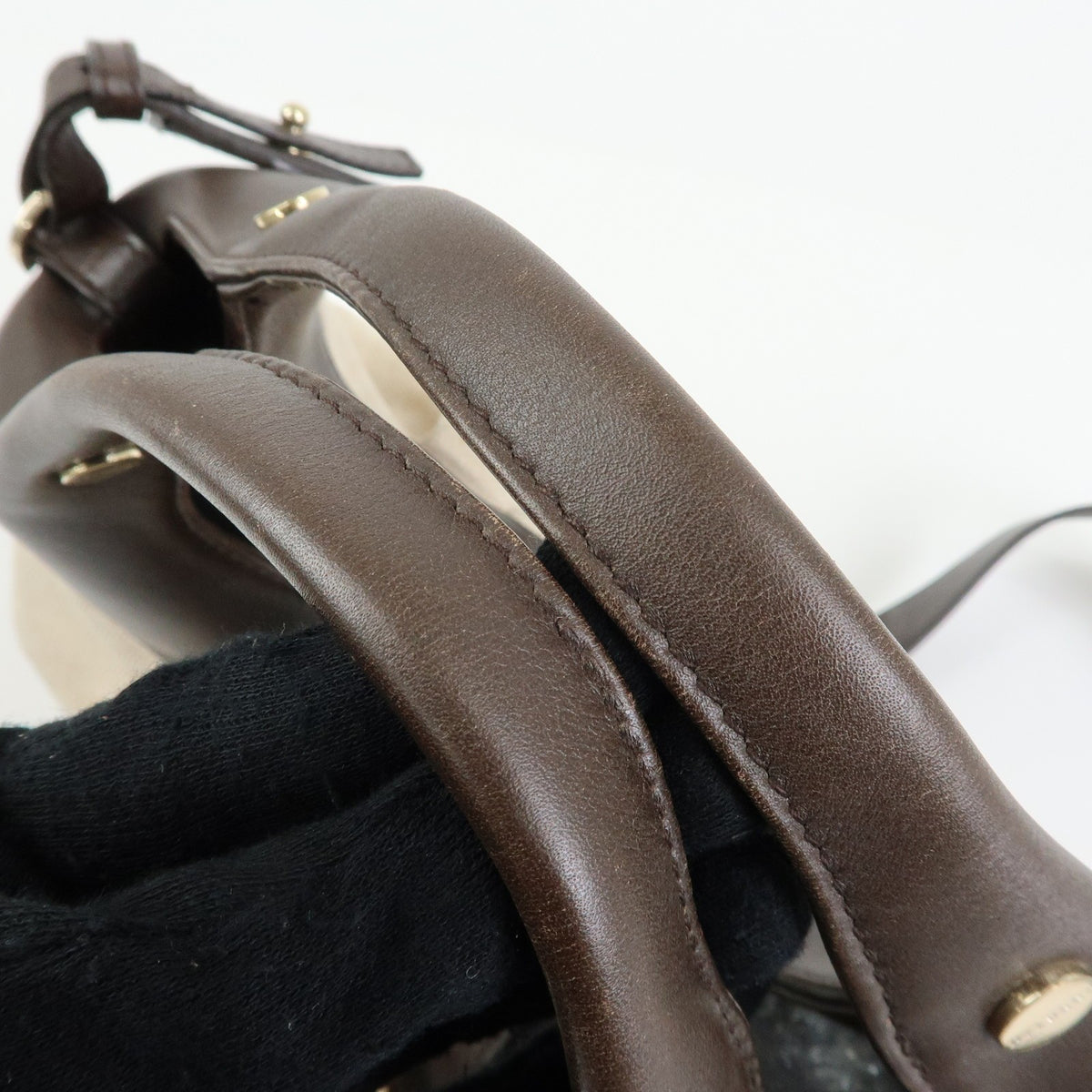 Bvlgari Chandra Hobo Canvas And Leather Beige Canvas Shoulder Bag Bag (Pre-Owned)