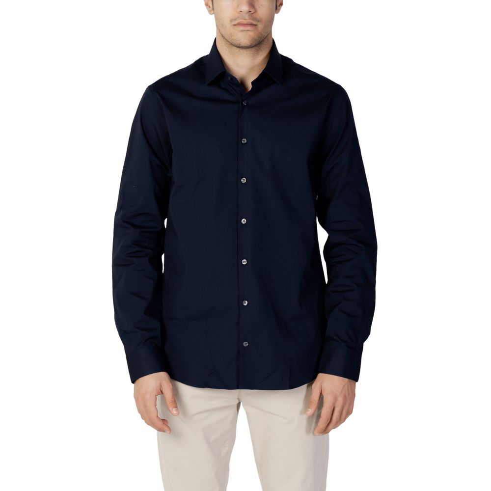 Calvin Klein Blue Cotton Men's Shirt