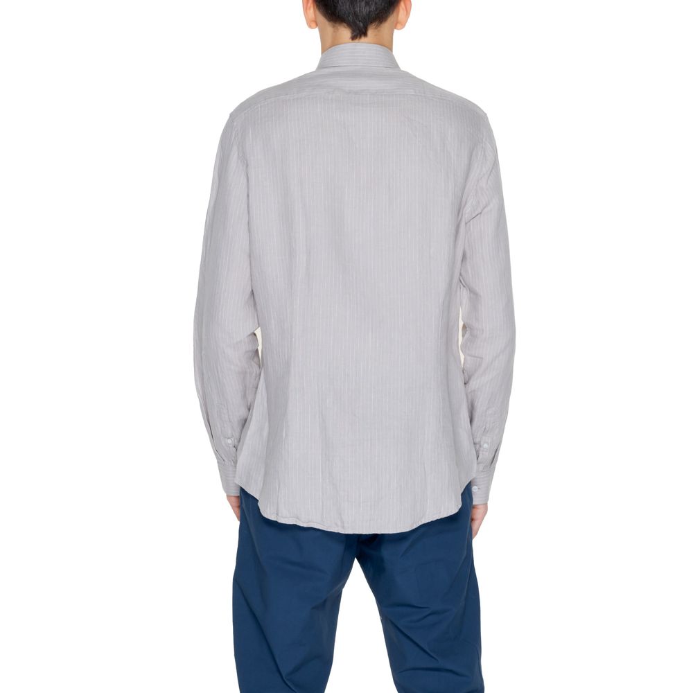 Calvin Klein Beige Linen Men's Shirt