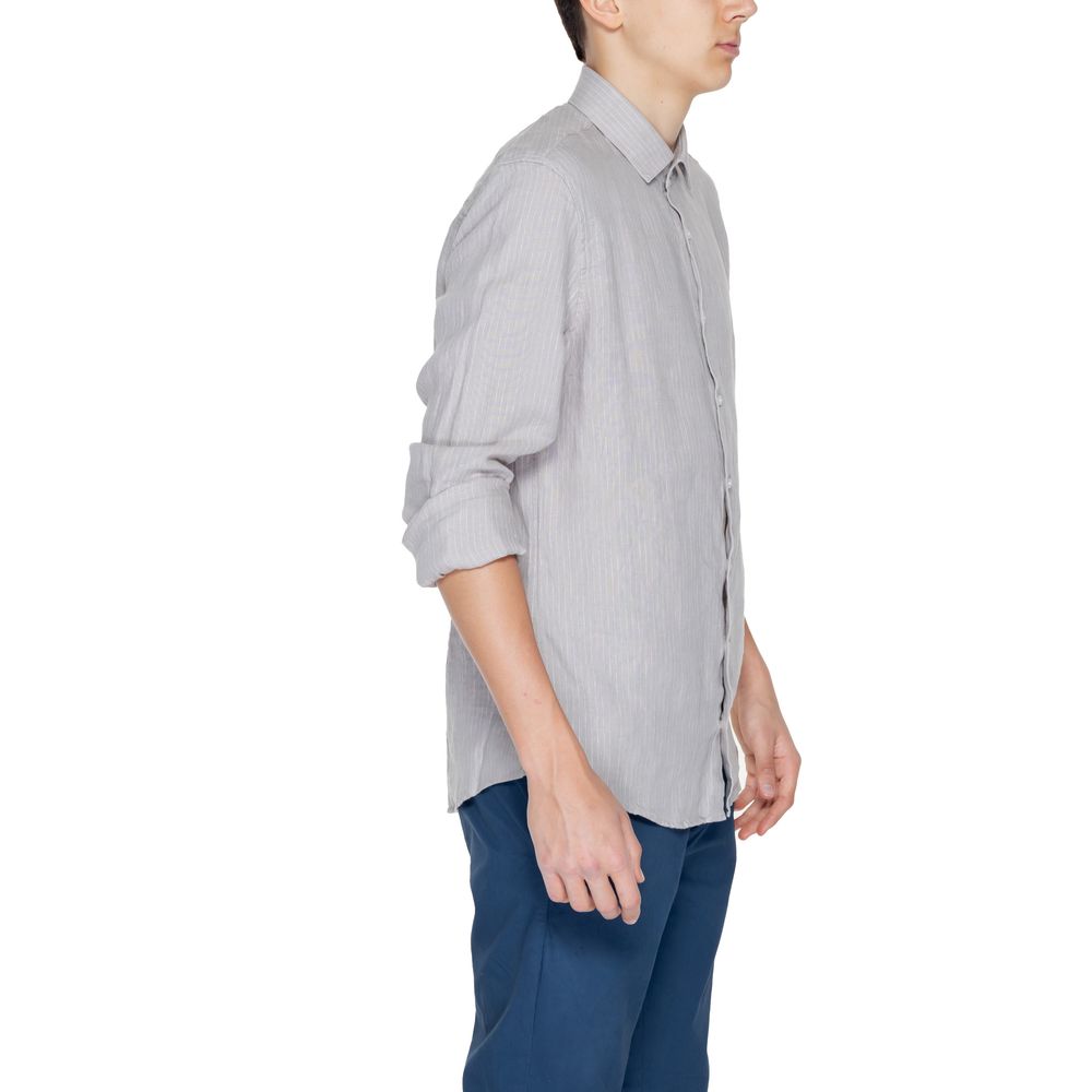 Calvin Klein Beige Linen Men's Shirt